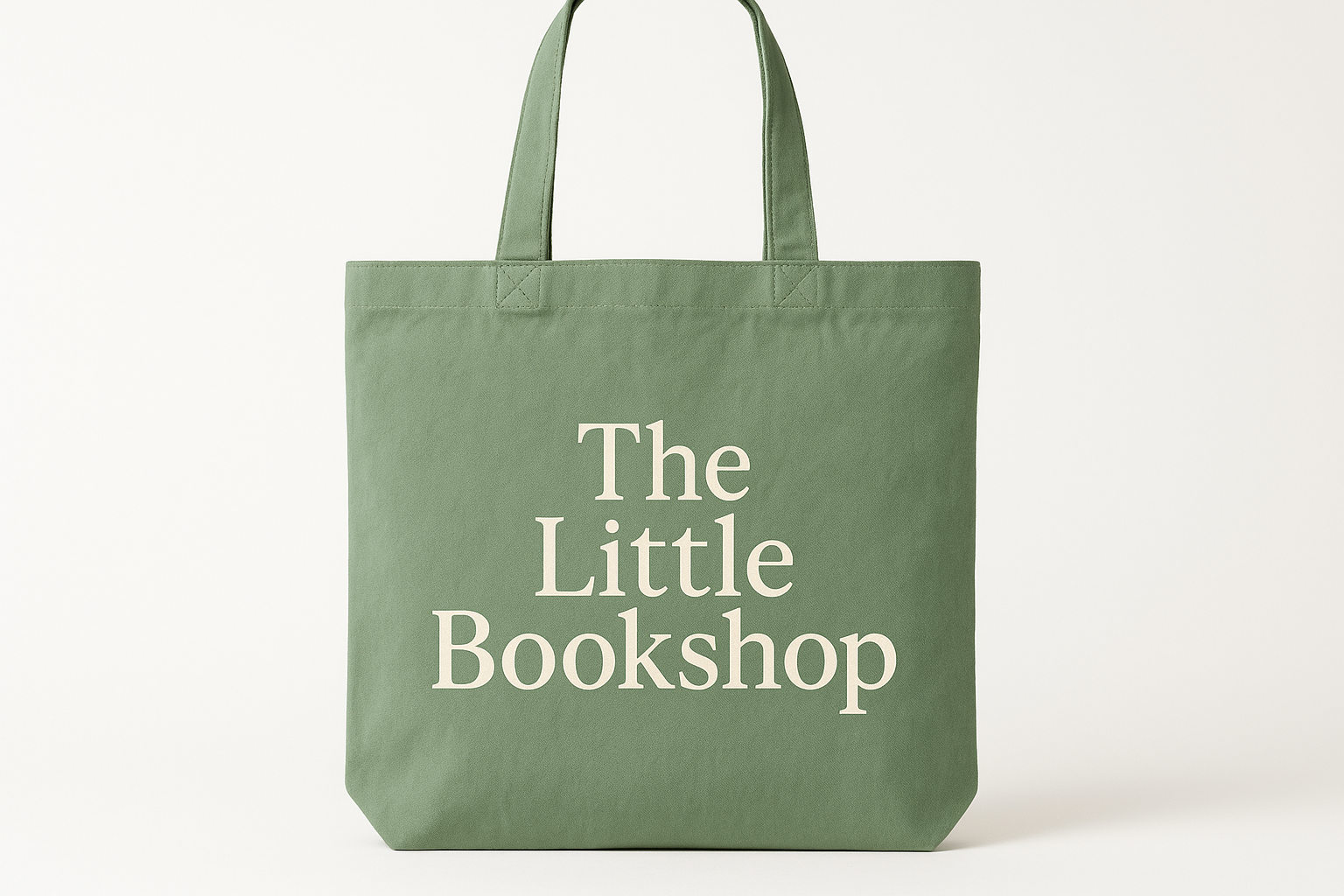Eco-friendly tote bag with The Little Bookshop branding